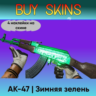 AK-47 | Зимняя зелень (4 наклейки на скине)