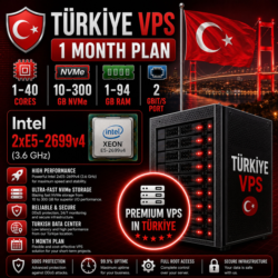 Турция VPS - 1 Месяц | AMD EPYC 7713P | Быстрый NVMe | Порт 2 Гбит/с