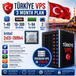 Турция VPS - 3 Месяца | AMD EPYC 7713P | Быстрый NVMe | Порт 2 Гбит/с