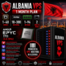 Албания VPS - 1 Месяц | AMD EPYC 7713 | Быстрый NVMe | Порт 2 Гбит/с