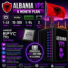 Албания VPS - 6 Месяцев | AMD EPYC 7713 | Быстрый NVMe | Порт 2 Гбит/с