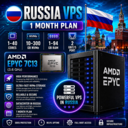 Россия VPS - 1 Месяц | AMD EPYC 7C13 | Быстрый NVMe | Порт 2 Гбит/с