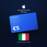 Apple Gift Card 5 EUR — Италия, доставка до 5 мин