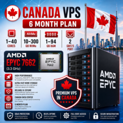 Канада VPS - 6 Месяцев | AMD EPYC 7662 | Быстрый NVMe | Порт 2 Гбит/с