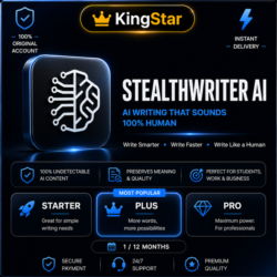 StealthWriter AI | Starter, Plus & Pro Plans | Мгновенная Активация | 1/12 Месяц