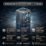 6 GB KVM VPS - 1 Год | 6 vCPU | 100 GB SSD | 6 GB RAM | 1Gbps