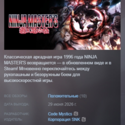 NINJA MASTER'S АВТОДОСТАВКА STEAM GLOBAL МГНОВЕННО ЛИЦЕНЗИЯ
