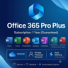 Office 365 Pro Plus | Полный набор приложений, 100 ГБ OneDrive | Windows PC/Mac | 1 г