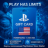 Карта пополнения PlayStation Store США 1-250 USD