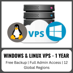 Windows и Linux VPS на 1 год — бэкап бесплатно, полный админ-доступ, 12 локаций