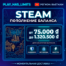 Карта Пополнения STEAM 75000-1320500 VND| Вьетнам