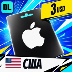 Apple Gift Card США 3 USD    цифровой код — автовыдача 24/7