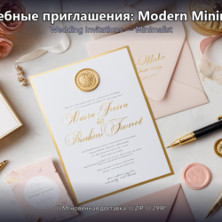 Свадебные приглашения: Modern Minimalist — Figma Plugin