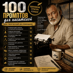 100 промптов ChatGPT для писателей — AI Writer Pro 2026: сюжеты, персонажи и создание