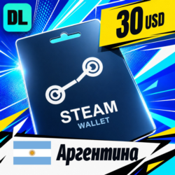 Steam Wallet Аргентина 30 USD    цифровой код — автовыдача 24/7
