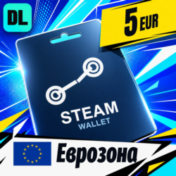 Steam Wallet Еврозона 5 EUR    цифровой код — автовыдача 24/7