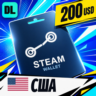 Steam Wallet США 200 USD    цифровой код — автовыдача 24/7