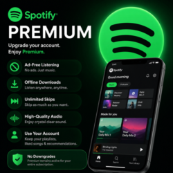 Spotify Premium – 3-6-12 months – Мгновенная доставка – Автоматическое обновление