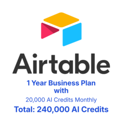 Бизнес-аккаунт Airtable — 1 год с 20 000 кредитов ИИ ежемесячно