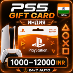 КАРТА PLAYSTATION PSN 1000-12000 INR Индия (gift card)
