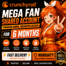 Подписка Crunchyroll Mega Fan на 6 месяцев | 1 Профиль ПК Мобильный | Мгновенная дост