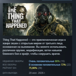 The Thing That Happened АВТОДОСТАВКА STEAM GLOBAL МГНОВЕННО ЛИЦЕНЗИЯ