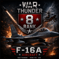 War Thunder 8 Ранг F-16A | Авиация | Гарантия    WarThunder