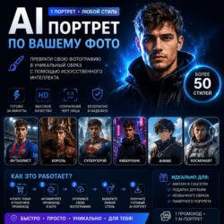 Один AI-портрет по вашей фотографии