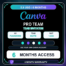 Canva Pro Team Access 6 months | Team Invitation | Full Warranty