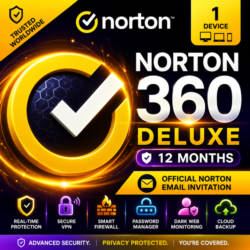 Norton 360 Deluxe – 1 Устройство | 12 Месяцев | Официальное Приглашение