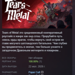 Tears of Metal АВТОДОСТАВКА STEAM GLOBAL МГНОВЕННО ЛИЦЕНЗИЯ