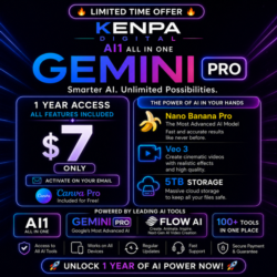 Gemini Pro (подписка PRO на 1 год)   Flow AI PRO   5 ТБ   Canva PRO (на 1 год)