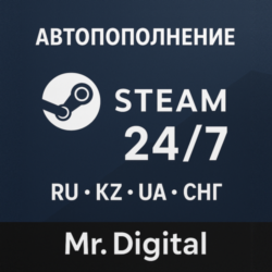 АВТОПОПОЛНЕНИЕ STEAM 24/7 USD-СНГ RUB UAH KZT