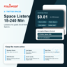 X/Twitter Space слушатели - 15 до 240 минут