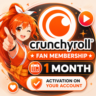 Crunchyroll Fan 1 месяц - Подписка на ваш личный аккаунт