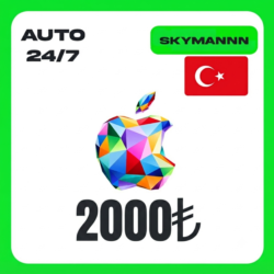 Apple iTunes 2000 TL ТУРЦИЯ ПОДАРОЧНАЯ КАРТА AUTO 24/7