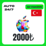 Apple iTunes 2000 TL ТУРЦИЯ ПОДАРОЧНАЯ КАРТА AUTO 24/7