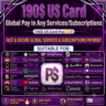 190$ US Card | Pay Any Global Service (App Store, Steam, AI,google,claude,)