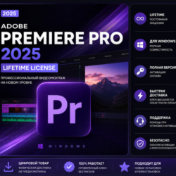 Adobe Premiere Pro 2025 для Windows | Lifetime License | Цифровой Серийный Номер