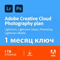 Adobe Photography plan 1TB - 1 месяц КЛЮ- Мгновенная доставка