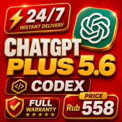 ChatGPT Plus   Codex — 30 дней | Готовый общий аккаунт | GPT-5.6 Sol | Быстрая выдача