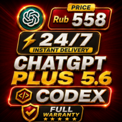 [24/7] ChatGPT 5.6 PLUS   Codex | Готовый общий аккаунт на 30 дней |подписка| Полная