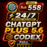 [24/7] ChatGPT 5.6 PLUS   Codex | Готовый общий аккаунт на 30 дней |подписка| Полная