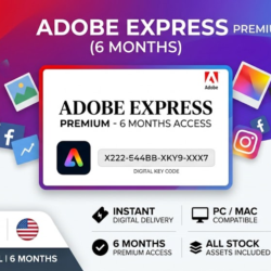 Adobe Express Premium (6 месяцев) – Ключ GLOBAL
