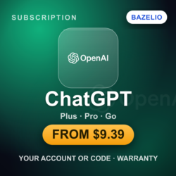 ChatGPT Plus / Pro / Go — подписка на ваш аккаунт · 1 месяц · оплата РФ