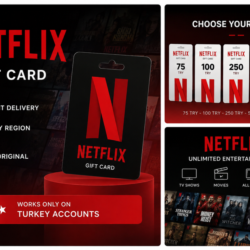 Подарочная карта Netflix 200–1000 турецких лир (Турция, TR, TRY)