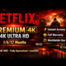 Netflix Premium 4K Ultra HD – (1/6/12 месяцев)   Мгновенная выдача и Полная гарантия