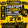ChatGPT   Codex Одноразовый номер для верификации  | Быстрая доставка