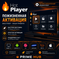 HOT Player Панель Реселлера — 10 Кредитов = 10 Лет | 5 Активаций Lifetime