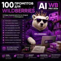 100 промптов для Wildbеrriеs — AI WВ Pro 2026